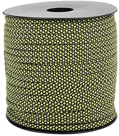 Guy Ropes 50M 4MM Dickes 7 Outdoor Überlebensseil für Outdoor Camping Wander Markisenzelte(Grün und Schwarz)