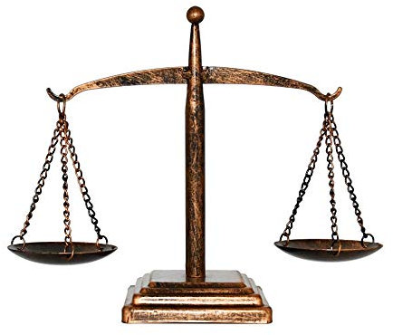 OwlGift Vintage Style Small Metal Libra Jewelry Towers, Display Tray Cosmetic Organizer Storage, Lawyer Scale of Justice, Farmhouse Candleholder – Bronze