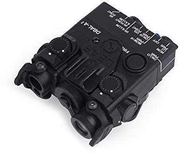 SBGJMY Flashlight PEQ DBAL A2 LED Torch,2 Mode White Lighting and Strobe with Pressure Pad Switch Dummy Battery Case Box QD Mount for 20mm Picatinny Rail System