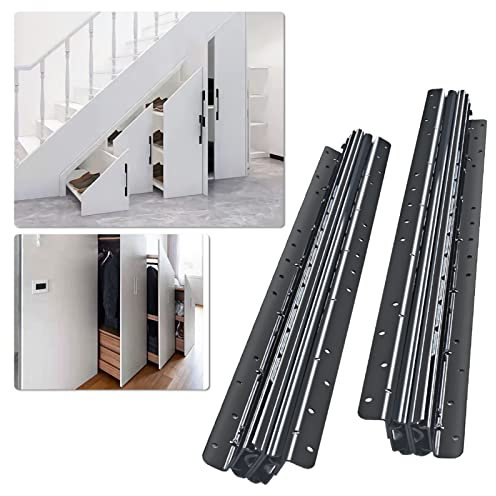 SHUHANG Undermount Drawer Runners Heavy Duty Drawer Runners, 120kg Load Capacity Full Extension Concealed Slides, Bottom Mount 1 Pair (600mm Closed, 1450mm Extended)