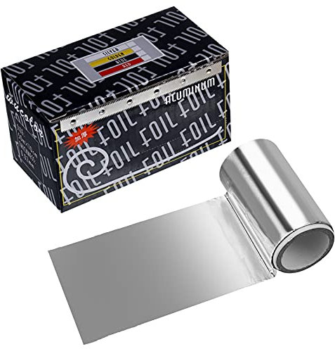 Firtink 2 Packs/12M Silver Aluminium Hair Foil Roll - 8.5cm x 6m Each - Hair Coloring, Highlighting, Perming - Salon Tool