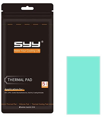 SYY Thermisches Pad, 80x40x1.5mm, Hochtemperaturbeständig und Nicht leitend, Silikon-Thermopad für Kühlkörper/GPU/CPU/LEDs