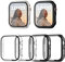 Haojavo Schutzhülle Kompatibel mit Apple Watch Series 7 8 41MM, 4 Stück Hülle 2 in 1 Gehäuse Hart Schutz und HD Gehärtetes Displayschutz Zubehör für Watch7 45 MM Smartwatch Case für Damen und Herren