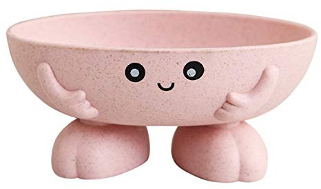 Enfants Porte-Savon Mignon Porte-Savon de Dessin Animé, Porte-Savon pour Accessoires Salle Bain et Cuisine, Léger, Résistant Aux Chutes, avec Trous Drainage Porte-Savon Vertical (Rose)