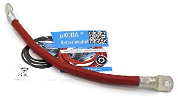 eXODA cable de batería de 30cm 70 mm² cobre cable de alimentación con ojales M6