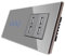 CNBINGO Interruptor de luz táctil con 4 puertos USB de 2,4 A, interruptor táctil triple con marco de cristal y led de estado. Interruptor de pared empotrable en gris, 500 W/compartimento