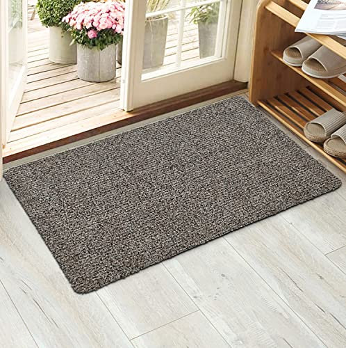 eXtreme Amtico Floor Mat for Indoor and Outdoor - 50cm x 75cm Heavy Duty Dirt Trapper Mat for Entryway, Kitchen, and Office - Super Absorbent, Washable, and Non-Slip Door Mat - Mocha