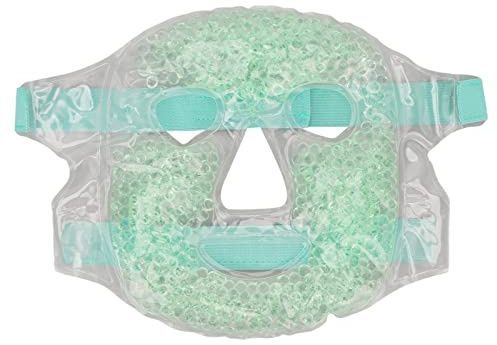 Heiße Kaltkompresse, Gesichts-Augen-Pack, 2 Farben, Gel-Kompresse, Gesichts-Augen-Packung, 2 Farben, Gel-Maske zur Linderung von Müdigkeit, beseitigt Schwellungen (grün)