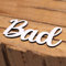 Bad Türschild Schriftzug weiß Holz Schild Badezimmer Türdeko Badtürschild Buchstaben Zimmer selbstklebend 18 x 9 cm