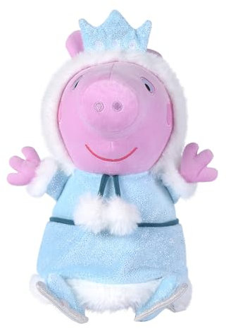 Simba Peppa Pig als Eisläuferin, 28cm Püschtier, Plüschfigur ab den ersten Lebensmonaten