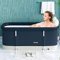 Baignoire portable pliable pour adulte, douche de trempage, baignoire autoportante pliable avec oreiller gonflable et siège, bain de glace, baignoire chaude pour spa à domicile