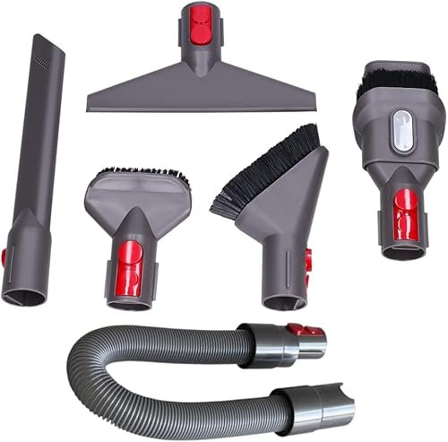 Kit de Accesorios 6 Piezas de Repuesto para Dyson Aspirador con Tubo Flexible Manguera de Extensión, Juego Cepillos de Recambios Dyson V7 V8 V10 V11 V15 SV10 | Set Piezas de Repuesto, Ajuste Perfecto