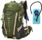 Aoking,Rucksack zum Wandern/Klettern,40L,YJN79807+Wasserblase 2 Liter,Standardelemente:abnehmbares Airflow-Mesh-Board,wasserdicht,SOS-Pfeife,Regenschutz
