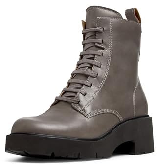 Camper Milah K400577, Botines con Cordones Mujer, Gris Medio 010, 40 EU