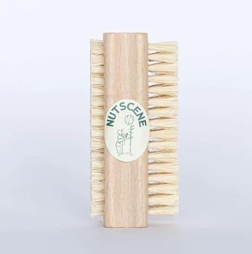 NUTSCENE Dual Sided Nail Brush for After Gardening Hand Care Natural Bristles Made In Scotland