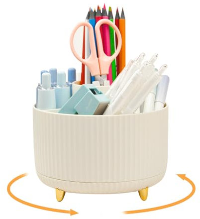 Haphome Schreibtisch Organizer Kinder Stiftehalter Drehbar - 360 Grad Multifunktionaler stifte Organizer Büro mit Sortierfächer Stiftehalter Schreibtisch Für Büro Schulbedarf Organizer