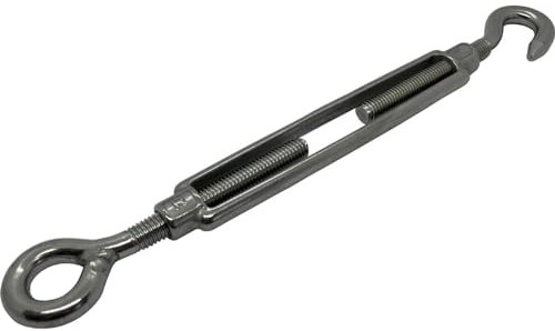 Seilspanner Öse-Haken Edelstahl V2A 304 M8 Spannschloss Wantenklemme