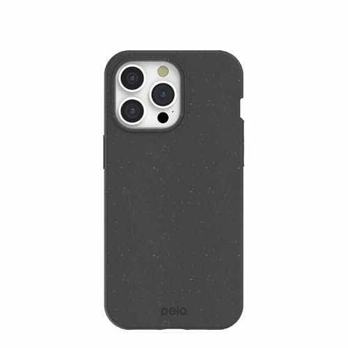 Pela Schutzhülle für iPhone 15 Pro Max, schwarz, umweltfreundliche Schutzhülle, kompatibel mit iPhone 15 Pro Max