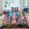 Japanische Straße 3-teilige Kuschelige Bettwäsche-Sets Mit Zeichentrickfilm 3D-Motiven - Duvet-Cover-Sets Aus Mikrofaser Mit Verstecktem Reißverschluss Und Passenden Kissenbezügen Single（135x200cm）