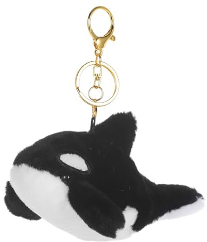 Vaguelly Plüsch Schlüsselanhänger Wal Orca 14Cm Weicher Stofftier Anhänger Für Tasche Rucksack Und Diy Schmuck Meerestier Geschenk