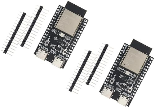 TECNOIOT 2 Stück ESP32-C6 Dual Typ-C Entwicklungsboard N16 16 MB Flash ESP32 WiFi + Bluetooth WiFi6