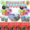 Roblo Cumpleaños Vajilla Fiesta, 57 Piezas Roblo Decoración de Cumpleaños, Vajilla Cumpleaños Infantil Roblo 10 Invitados, Roblo Globos, Pancarta, Platos, Manteles, Servilletas, Tazas