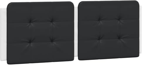 vidaXL Kissen für Kopfteil Zadar, Wandpolster Polsterpaneel Bettkopfteil, Rückenkissen Polsterkopfteil Wandkissen Schlafzimmer, Schwarz Weiß 140cm Kunstleder