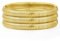 Emibele Armband-Set: 3 Stück 8mm 18 Karat Gold Plated Edelstahl Flexibles Stapelbares Schlangenketten-Armband für Damen