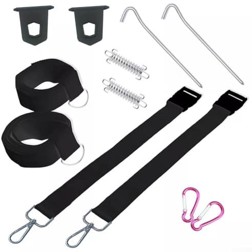 Getdoublerich Kit di fissaggio per tenda da sole, colore nero, per roulotte, camper, accessori per ricambi auto fornisce un ancoraggio forte e stabile che fornisce maggiore sicurezza e stabilità