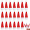 BYZANDQI Mini Weihnachtsmützen 20er Set, Kleine Nikolausmütze, Weihnachtsmann Mütze Santa Hut für Weinflaschen Weihnachtsdeko Tischdeko (4 * 7 cm)