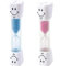 2 Pcs Sabliers Souriants pour Enfants,Minuteur De 3 Minutes, Minuterie Pratique pour Cuisine, Bureau et Jeu - Polyvalent et Amusant