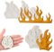 LINGJIA 2 Stück Silikonform für Kuchen Dekoration Flamme Fondant Form, Kuchen Fondant Silikonform, Flamme 3D Dekoration, Schokoladenform, Lebensmittelqualität, für Kuchendekoration, Handwerk Machen