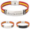 ibera gifts - Pulsera Hombre Personalizada en Acero Inoxidable, Pulseras Personalizadas con Nombre, Ajustable a Cualquier Muñeca, Pulsera Personalizada Mujer (España - Plateada)