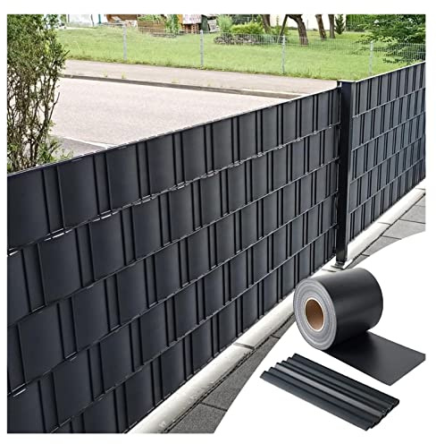 PVC Sichtschutzzaun Streifen für Außen Garten Terrasse Balkon Wetterfest Wind- und UV-Schutz Folie mit Befestigungsclips 28