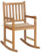 Xichuzi Schaukelstuhl mit Beige Kissen, Gartenmöbel, Gartensessel, Gartenstuhl, Outdoor Chair, Lounge-Sessel, Massivholz Teak