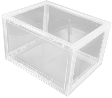 TOPPERFUN Kasten Seitoffener magnetischer Schuhkarton Schuhhalter für die Tür durchsichtige Schuhkartons stapelbar Schuhaufbewahrungsboxen klar stapelbar Schuhorganisator Acryl Transparent