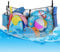 Pool Floats Storage Bag, Foldable Swimming Pool Hanging Mesh Organizer, Portable Toy Organizer, Storage Net, for Inflatables Beach Backyard Camping, 59x11.8x33.5 inches