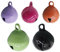 Ruwshuuk Hundehalsband Glöckchen | 5er Set Bunte Hunde-Glöckchen - Indoor Outdoor Für Kleine Bis Große Tiere Anhänger Für Spaziergänge Camping Reisen Alltagstragkomfort