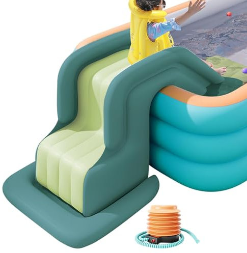 Zahoken Scivolo Gonfiabile Per Piscina, Scivoli Antiribaltamento Per Parco Acquatico Giocattolo Divertente All'aperto, Scivoli Gonfiabili Per Fuori Terra, Water Center, Piscine Interrate