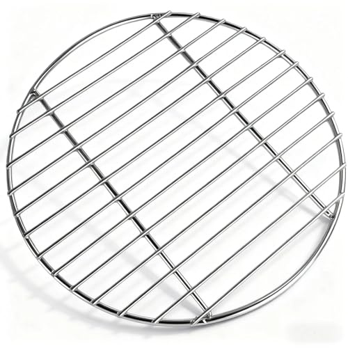 txuzong Edelstahl Grillrost, Durchmesser 33 cm Grillrost Edelstahl Rund, Edelstahl Grillgitter Rund, Silber Grillroste Ersatz Kugelgrill, für Camping und Picknicks