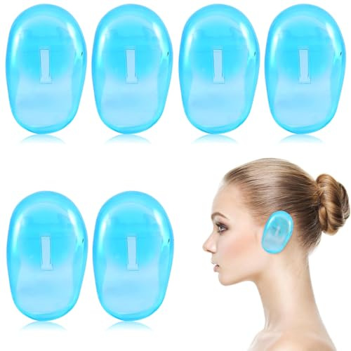 OIXEYA 6 Pièces Protege Oreille Douche en Plastique, Cache-Oreilles pour Coiffure, Douche, Salon de Coiffure et SPA