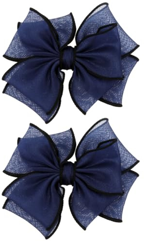 Beaupretty 2 PièCes Boucle De Chaussure NœUd Navy Bowknot Shoe Clips NœUds DéCoratifs En Organza DéCoration De Talons Haut Arc Pour Photos De Rue FêTes Et Spectacles