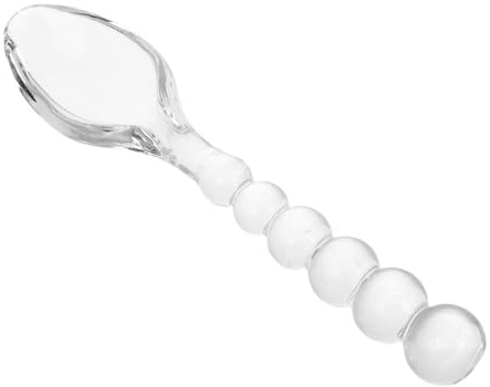 CIYODO Kleine Klare Glaslöffel für Zucker Marmelade Gewürze Dessert Vielseitig Einsetzbar Leicht zu Reinigen Formstabil Transparent Glaslöffel für Kuchen Eis Obst