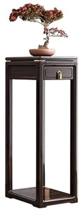 HLHLOP777 Présentoir pour jardinières Nouveau Support de bonsaï Zen Chinois, avec tiroir et for Pots Fleurs, for l'intérieur l'extérieur Support pour Plantes(Petit)