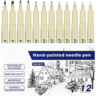 Künstlicher Zeichenstift: Premium-Kugelschreiber, wasserfeste und lichtbeständige Tinte, präzise Liniensteuerung, vielseitiges kreatives Zubehör | zum Zeichnen von Illustrationen, Comic-Malerei