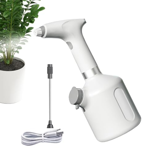 Botella Rociadora de Agua | Aspersor Impermeable De 1000ml,Boquilla Ajustable Atomizador Eléctrico Recargable - para Riego en Jardín Patio Balcón Exterior Interior Plantas y Arbustos