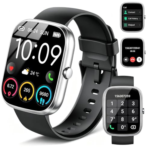 Motast Smartwatch Herren Damen,2026 1,91HD Bluetooth-5.4-Anrufe Fitnessuhr | Smart Watch Damen,110+ Sportmodi, IP68 Wasserdicht,Schrittzähler/Herzfrequenz/SpO2/Schlafmonitor,Sportuhr für Android iOS