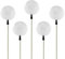 Nexos Solarlampe Kugel 5er Set Gartenbeleuchtung LED Farbwechsel Akku Kunststoff Edelstahl Außenbeleuchtung 3farbig Solar Garten