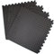 Easimat Interlocking Gym Floor Tiles, Black EVA Foam, 12mm Thick, 24 x 24 inch, 96 Square Feet