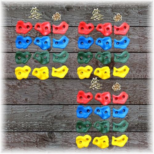 Loggyland Klettersteine für Kletterwand 36er Set